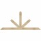 Ekena Millwork Saratoga Rough Sawn Timber Gable Bracket, Douglas Fir, 72"W x 33"H x 2"D x 4"F, 11/12 Pitch GBW072X33X0204SAR00RDF - alternate 1